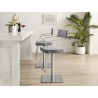 Casabianca HARBOR Bar Stool In Gray With Brushed Stainless Steel Base - Lifestyle