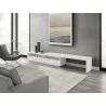 Casabianca CELINE Entertainment Center In White Matte Painted Top And Walnut Veneer Bottom Unit - Lifestyle - Casabianca CELINE Entertainment Center In White Matte Painted Top And Walnut Veneer Bottom Unit - Lifestyle