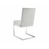 FONTANA Grey Eco-leather Dining Chair - Back - FONTANA Grey Eco-leather Dining Chair - Back