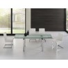 Casabianca FONTANA Dining Chair In White Pu-leather With Stainless Steel Base - Lifestyle 1