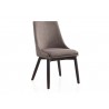 Casabianca CREEK Dining Chair In Gray Linen With Wenge Base