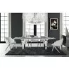 ACORN Collection White Eco-Leather Arm Dining Chair - ACORN Collection White Eco-Leather Arm Dining Chair