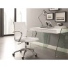 Casabianca LINEA Office Chair In White PU-leather With Chrome Plated Base - Lifestyle