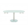 Thao Dining Table In White Tempered Glass - Front