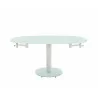 Thao Dining Table In White Tempered Glass - Front - Thao Dining Table In White Tempered Glass - Front