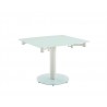 Thao Dining Table In White Tempered Glass - Angled View