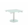 Thao Dining Table In White Tempered Glass - Angled View - Thao Dining Table In White Tempered Glass - Angled View