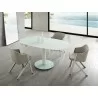 Thao Dining Table In White Tempered Glass - Lifestyle - Thao Dining Table In White Tempered Glass - Lifestyle