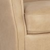 Sunpan Florenzi Lounge Chair - Latte Leather - Seat Closeup Angle