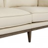 Sunpan Mackenzie Sofa - Astoria Cream Leather - Seat Closeup Angle