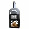 CBO-750 Hybrid Commercia/Residentiall Stand: (Pre-Assembled) Custom-Built Heavy-Duty Stand with Metal Insulating Hood and Gas Package - Silver -  Angled (No Fire) - CBO-750 Hybrid Commercia/Residentiall Stand: (Pre-Assembled) Custom-Built Heavy-Duty Stand with Metal Insulating Hood and Gas Package - Silver -  Angled (No Fire)