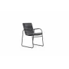 Azzurro Living Cebu Stackable Dining Chair With Graphite Cushion - Angled - Azzurro Living Cebu Stackable Dining Chair With Graphite Cushion - Angled