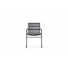 Azzurro Living Cebu Stackable Dining Chair With Graphite Cushion - Front