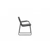 Azzurro Living Cebu Stackable Dining Chair With Graphite Cushion - Side - Azzurro Living Cebu Stackable Dining Chair With Graphite Cushion - Side