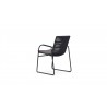 Azzurro Living Cebu Stackable Dining Chair With Graphite Cushion - Back Angled