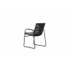Azzurro Living Cebu Stackable Dining Chair With Graphite Cushion - Back Angled - Azzurro Living Cebu Stackable Dining Chair With Graphite Cushion - Back Angled