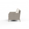 Manhattan Club Chair in Linen Canvas w/ Self Welt - Front Side Angle