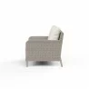 Manhattan Club Chair in Linen Canvas w/ Self Welt - Front Side Angle - Manhattan Club Chair in Linen Canvas w/ Self Welt - Front Side Angle