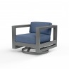 Redondo Swivel Club in Spectrum Indigo, No Welt - Front Side Angle