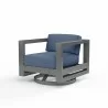 Redondo Swivel Club in Spectrum Indigo, No Welt - Front Side Angle - Redondo Swivel Club in Spectrum Indigo, No Welt - Front Side Angle