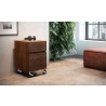 Furnitech Tango 2 Drawer Mid-Century Modern Rolling Pedestal - Lifestyle