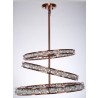 ZEEV Lighting Imbrium Chandelier - Brushed Copper With Seeded Crystal Spheres