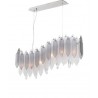 ZEEV Lighting Stratus Chandelier - Chrome With Smoke & Frosted Glass
