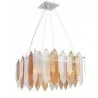 ZEEV Lighting Stratus Chandelier -  Chrome With Amber & Frosted Glass - ZEEV Lighting Stratus Chandelier -  Chrome With Amber & Frosted Glass