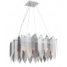 ZEEV Lighting Stratus Chandelier -  Chrome With Smoke & Frosted Glass