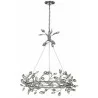ZEEV Lighting Misthaven Chandelier -  Silver Leaf with Clear Crystal - ZEEV Lighting Misthaven Chandelier -  Silver Leaf with Clear Crystal