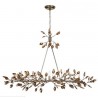  Silver Leaf with and Antique Gold Paint and Champagne crystals