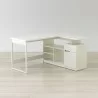 Anderson Teak Lexi 55" L-Shaped Corner Desk - Angled - Anderson Teak Lexi 55" L-Shaped Corner Desk - Angled
