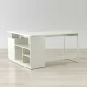 Anderson Teak Lexi 55" L-Shaped Corner Desk - Side Angled - Anderson Teak Lexi 55" L-Shaped Corner Desk - Side Angled