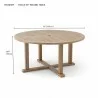 Tosca 5-Foot Round Table- dimension - Tosca 5-Foot Round Table- dimension