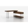 J&M Furniture Elm Desk White High Gloss Side View - J&M Furniture Elm Desk White High Gloss Side View