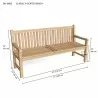 Anderson Teak Classic 4-Seater Bench- dimension - Anderson Teak Classic 4-Seater Bench- dimension