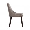 Sunpan Jody Dining Chair Sunpan Jody Dining Chair Linea Light Grey Leather - Set of Two - Side Angle