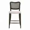Essentials for Living Cela Counter Stool in Bisque, Matte Brown - Front Angle - Essentials for Living Cela Counter Stool in Bisque, Matte Brown - Front Angle