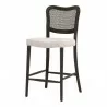 Essentials for Living Cela Counter Stool in Bisque, Matte Brown - Front Side Angle - Essentials for Living Cela Counter Stool in Bisque, Matte Brown - Front Side Angle
