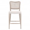 Essentials for Living Cela Counter Stool in Bisque, Natural Gray Oak - Front Angle