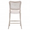 Essentials for Living Cela Counter Stool in Bisque, Natural Gray Oak - Back Angle