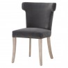 Essentials For Living Celina Dining Chair in Dark Dove Velvet - Front Side Angle