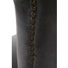 Essentials For Living Celina Dining Chair in Dark Dove Velvet - Stitch Detail