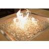 Outdoor Greatroom Company 24" X 24" Square Crystal Fire Burner - Lit