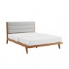 Greenington Mercury Upholstered Queen/Eastern King Platform Bed, Amber - Front Side Angle