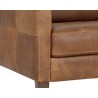 Sunpan Karmelo Armchair Cognac Leather - Seat Closeup Angle