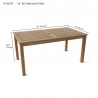  65" Rectangular Table dimension