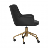 Sunpan Franklin Office Chair - Vintage Black - Side Angle - Sunpan Franklin Office Chair - Vintage Black - Side Angle