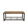 Crawford and Burke Blair Reclaimed Wood and Metal 44" Coffee Table, Frontview