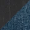 Charlotte Farmhouse Chair in Black Wood and Blue Fabric by LumiSource - Set of 2 - Charlotte Farmhouse Chair in Black Wood and Blue Fabric by LumiSource - Set of 2